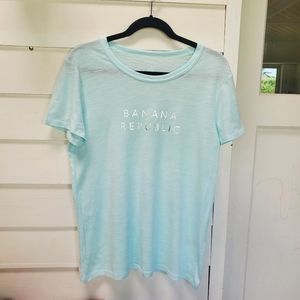 Banana Republic tee, Size: M Color: Light teal